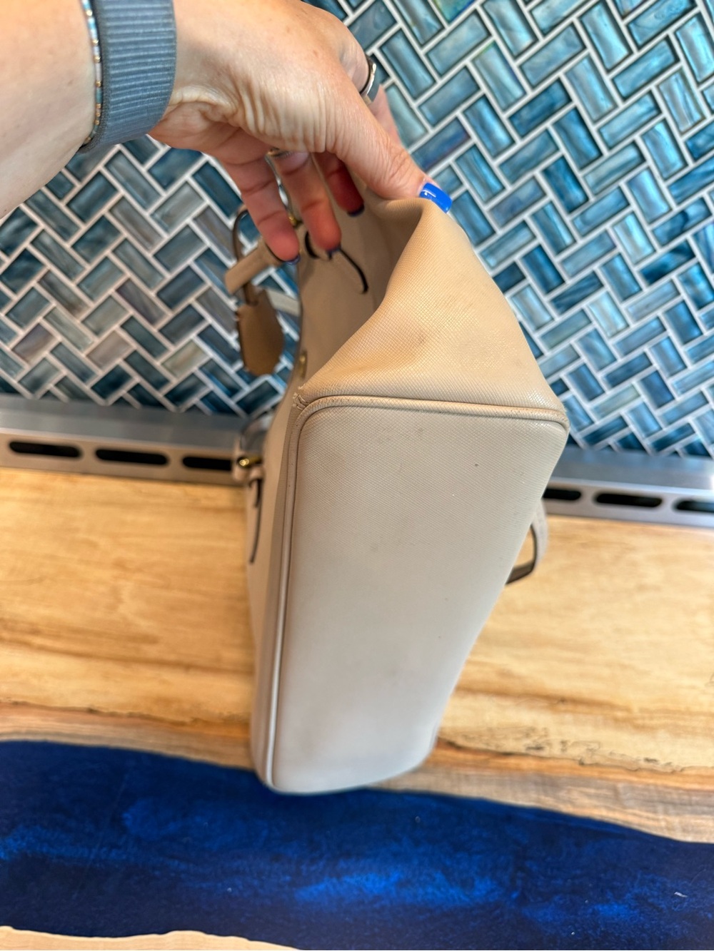 Coach Pebble Leather Tote in Taupe - Picture 9 of 13